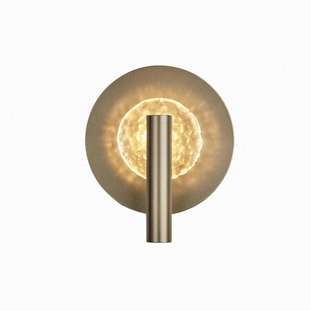 Hubbardton Forge Solstice Wall Sconce, 1-Light, Soft Gold, Clear Glass, 9.1"W (202025-SKT-84-ZM0545 5DGU49) 202025-SKT-84-ZM0545